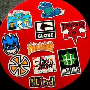 Skateboarding sticker pack